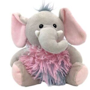Hug Fun Plush Elephant Pastel Fluffy Belly Baby Toddler Stuffed Animal